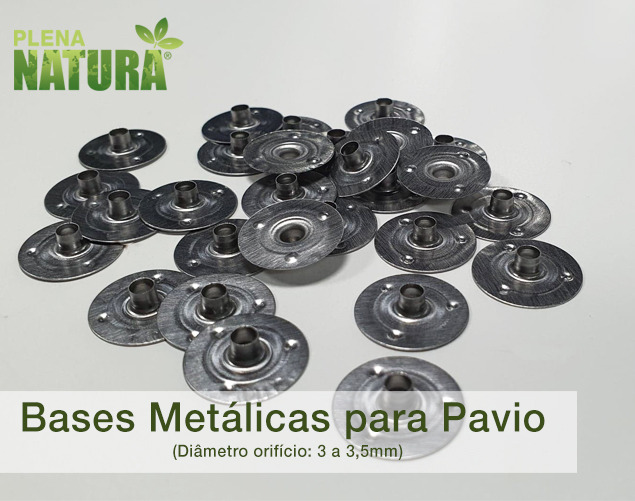Base Metálica para Pavio / Porta-pavio