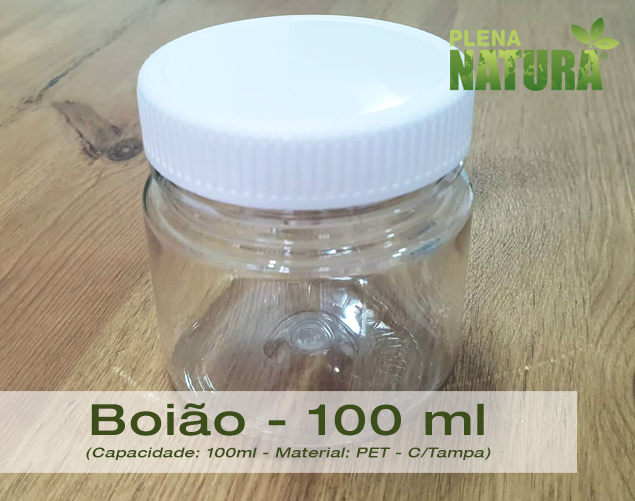 Boião - PET - 100 ml (c/tampa)