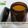 Boião - Vidro Ambar - 100 ml (c/tampa de Polipropileno)