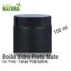 Boião - Vidro Preto Fosco - 100 ml (c/tampa de Polipropileno)