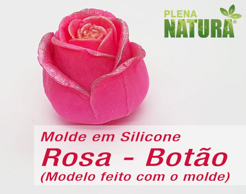 Molde em Silicone - Rosa (Botão)