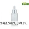 Frasco de Vidro Fosco, c/Tampa Conta-gotas em Aluminio - 30ml
