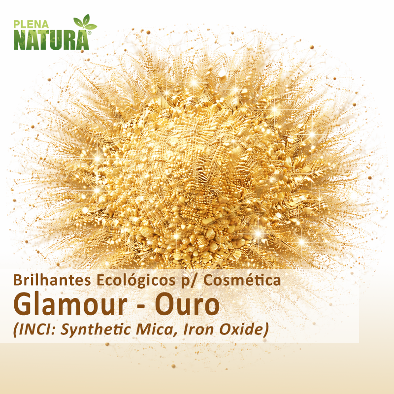 Brilhantes Ecológicos p/Cosmética - "Glamour-Ouro"