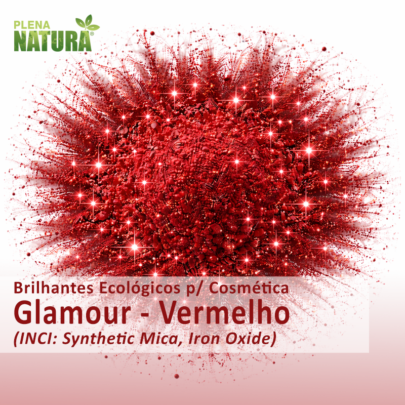 Brilhantes Ecológicos p/Cosmética - "Glamour-Vermelho"