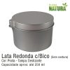 Lata Redonda, com Bico, sem Costura - Prata - 250ml