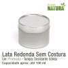 Lata Redonda, sem Costura - Prata - 100ml