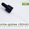 Pipeta conta-gotas, em Vidro - Preta - p/frasco de 50ml (DIN18)
