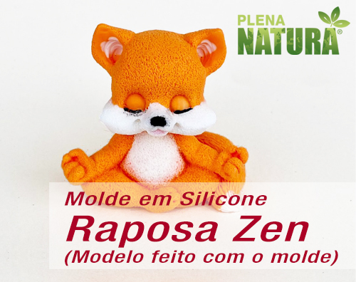 Molde em Silicone - Raposa Zen