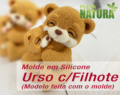 Molde em Silicone - Urso c/Filhote