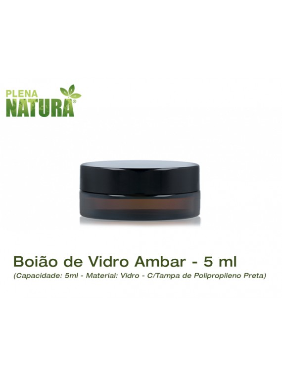 Boião - Vidro Ambar - 5 ml (c/tampa PP)
