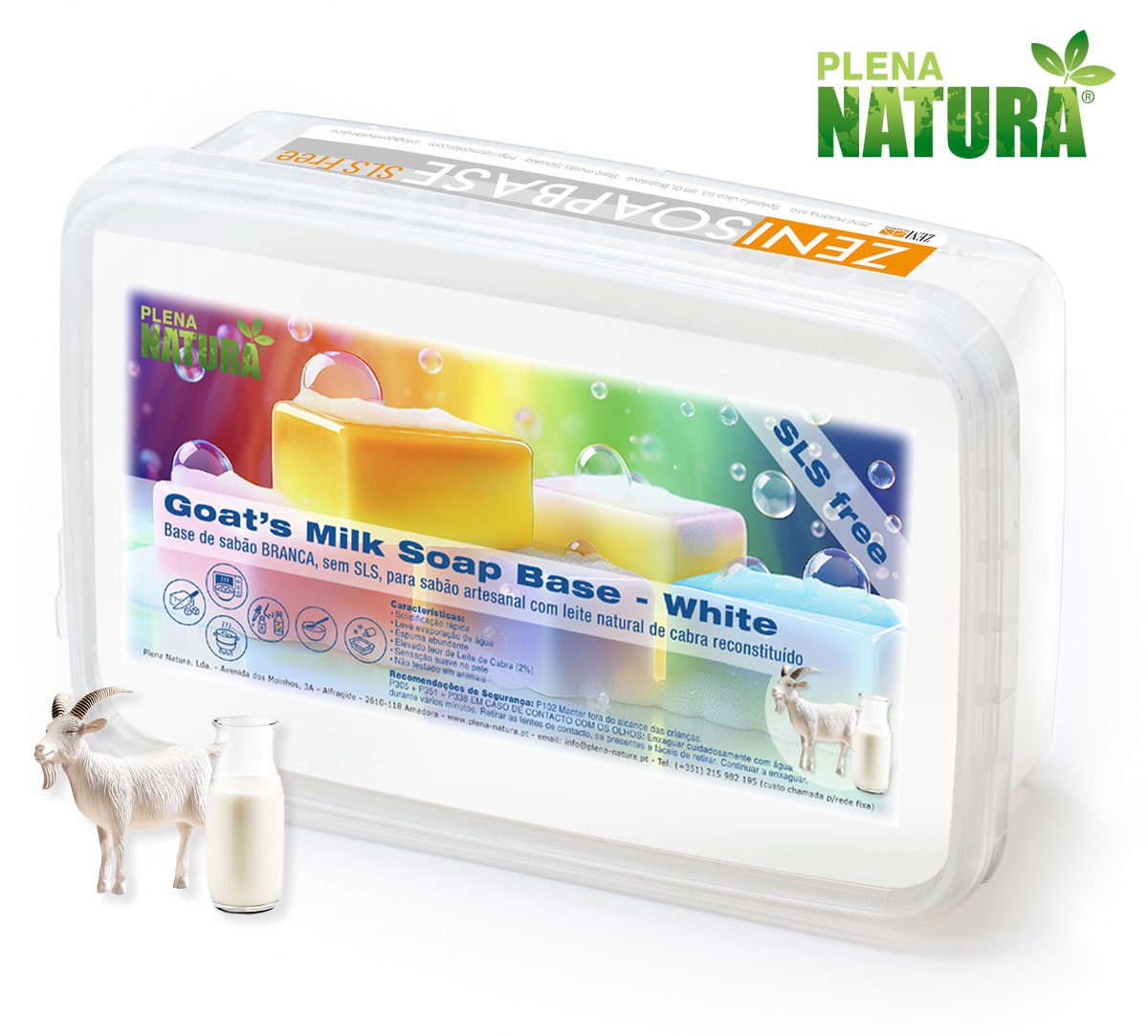 Base p/Sabão Goat's Milk (Leite de Cabra) - White